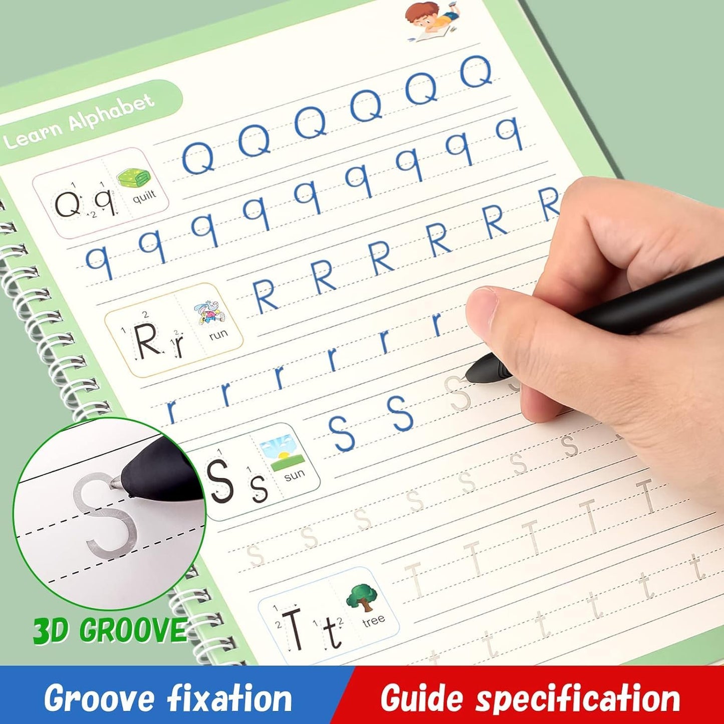 Magic™ Practice Copybook (4 BOOKS,1 PEN,1 GRIP,10 REFILL)
