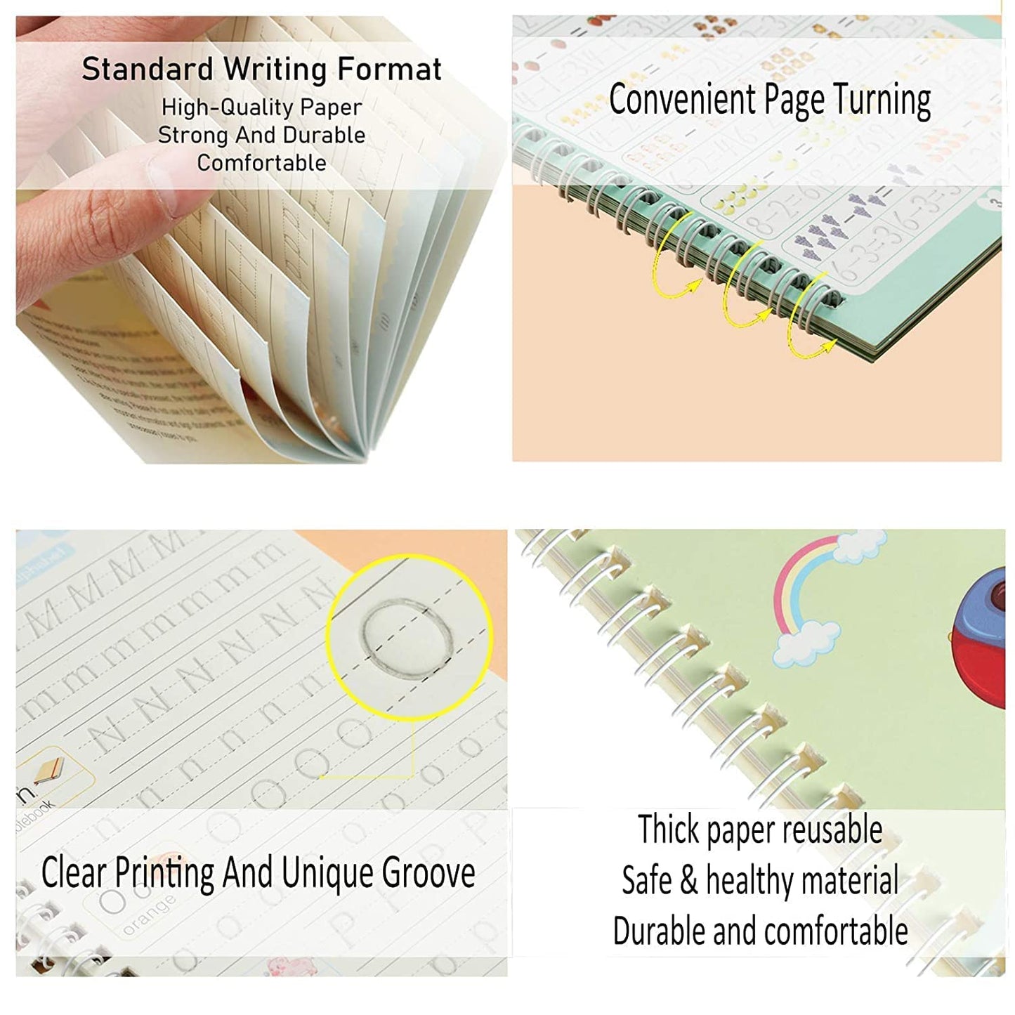 Magic™ Practice Copybook (4 BOOKS,1 PEN,1 GRIP,10 REFILL)