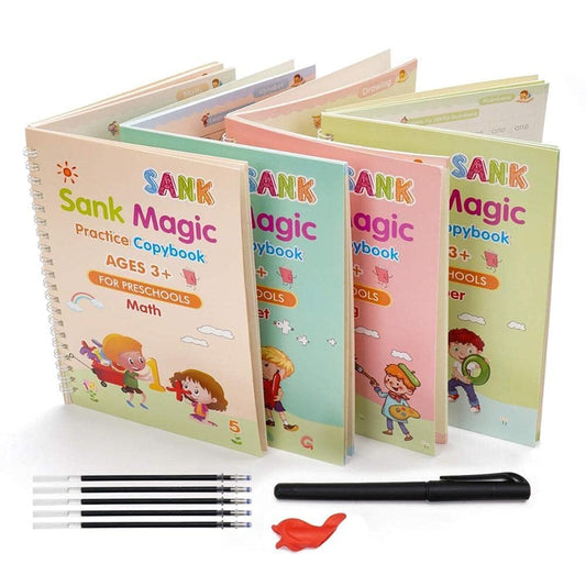 Magic™  Practice Copybook (4 BOOKS,1 PEN,1 GRIP,10 REFILL)