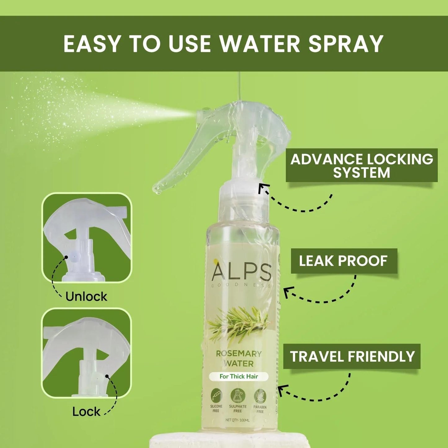 Rosemary Miracle Hair Spray – Boost Growth & Volume (Buy 1 Get 2 Free)